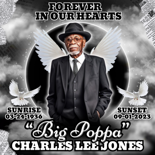 Black Memorial Canva Editable Design