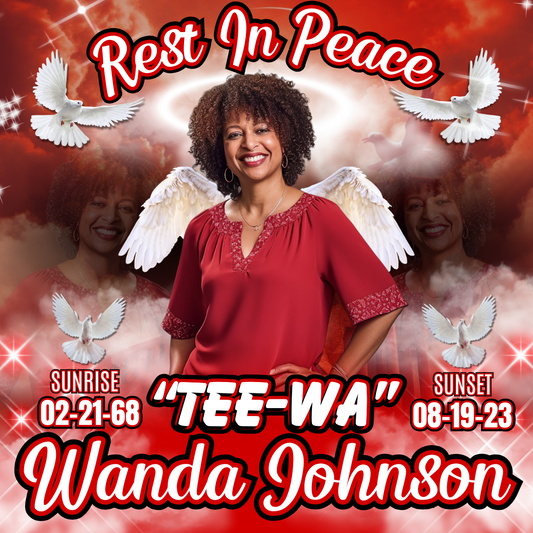 Red Memorial Canva Editable Design